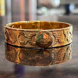 Vintage Coach Jewelry / Coach Gold Bangle Bracelet